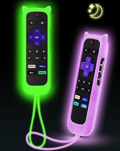 ONEBOM 2Pack Cover for Roku Remote with Cat Ears Design in Kuwait