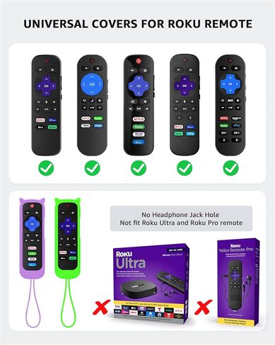 ONEBOM 2Pack Cover for Roku Remote with Cat Ears Design in Kuwait