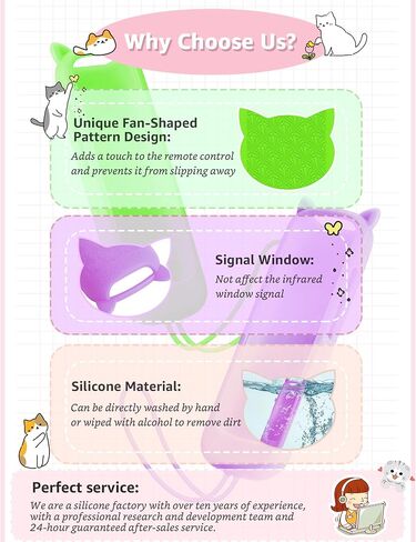 ONEBOM 2Pack Cover for Roku Remote with Cat Ears Design in Kuwait