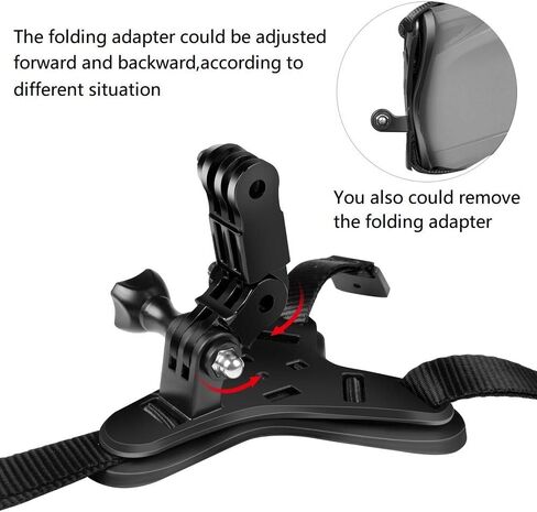 تيجونير حزام ذقن يثبت على خوذة الدراجة النارية لكاميرا جو برو اكاسو او ملحقات تسجيل الفيديو الاخرى (الجيل الثاني) in Kuwait