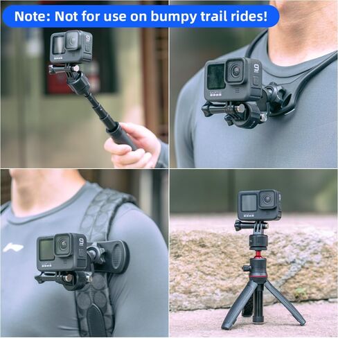 قاعدة تثبيت سريعة الإصدار من SUREWO لـ GoPro، حامل كاميرا مغناطيسي 1/4 بوصة 20 متوافق مع GoPro Hero 12 11 10 9 8 7 6 5 أسود، DJI Osmo Action، Crosstour/Campark/AkASO والمزيد in Kuwait
