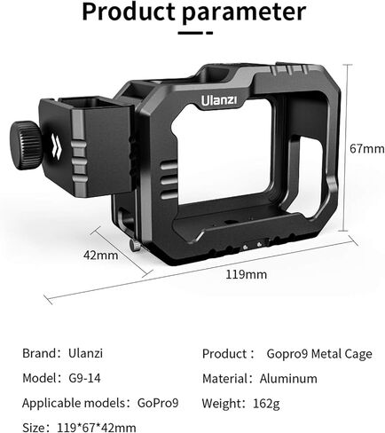 يولانزي سيليكت حافظة فيديو من الالومنيوم المطور G9-14 باطار معدني (اسود) in Kuwait
