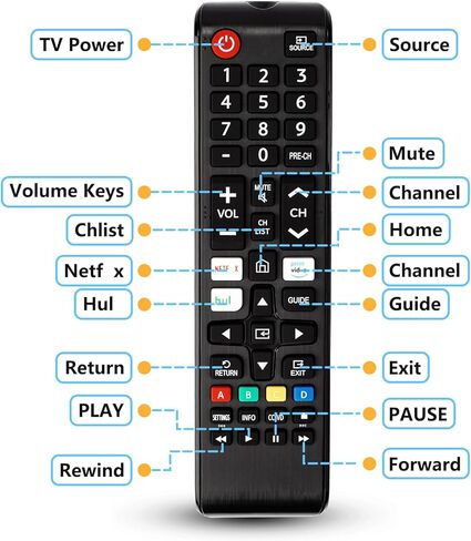 【Pack of 2】 Newest Universal Remote Control for All Sammsung TV Remote Compatible All Sammsung LCD LED HDTV 3D Smart TVs Models in Kuwait