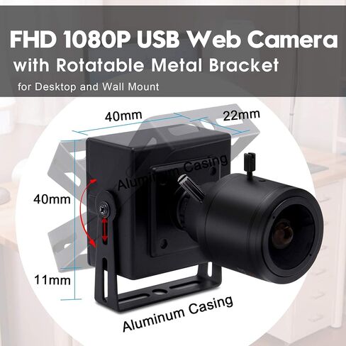 SVPRO 1080P USB Camera Module with Microphone, 2.8-12mm Zoom Lens, 0.01 Low Light Camera for Surveillance, IMX323 Sensor Webcam Board Module H.264 Supported in Kuwait