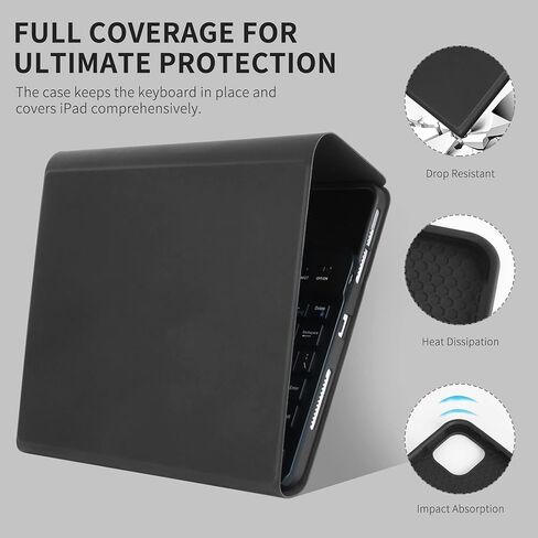 حافظة لوحة مفاتيح لجهاز iPad Pro 11 بوصة الجيل الرابع 2022 / iPad Pro 11 بوصة 2021 و2020 و2018، iPad Air الجيل الخامس/الرابع، لوحة مفاتيح بلوتوث قابلة للفصل مع حامل قلم لجهاز iPad 11 بوصة (الجيل الأول/الثاني/الثالث) (أزرق سماوي) in Kuwait