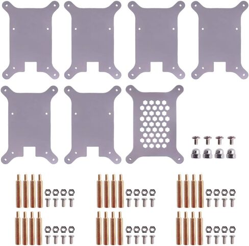 GeeekPi 6-Layers Raspberry Pi Cluster Case,Raspberry Pi Rack Case with Raspberry Pi Heatsinks Stackable Case Stack Enclosure for Raspberry Pi 4/3/2 Model B,Raspberry Pi 3 Model B+ (Brown) in Saudi Arabia