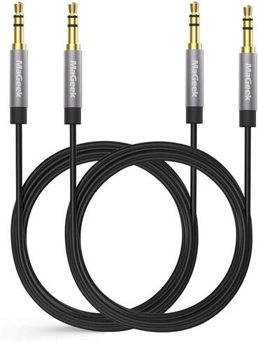 MaGeek 3.5mm Audio Aux Cord, Male to Male Auxiliary Audio Cable Compatible with Beats Headphones, iPhone, iPod, iPad, Car Audio, or Any Audio Device with 3.5mm Aux Port (Black) (1-Pack_10ft) in Kuwait