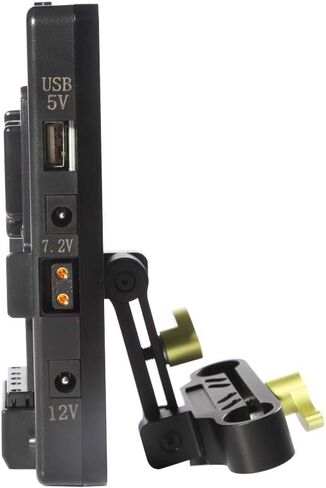 SOONWELL V-Mount Plate مزود الطاقة مع بطارية الدمية LP-E6 15 مم قضيب قوس لكاميرات DSLR الحمراء وكاميرات الفيديو والشاشات in Kuwait