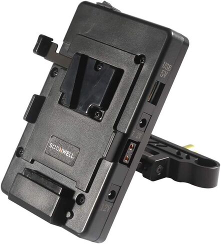 SOONWELL V-Mount Plate مزود الطاقة مع بطارية الدمية LP-E6 15 مم قضيب قوس لكاميرات DSLR الحمراء وكاميرات الفيديو والشاشات in Kuwait