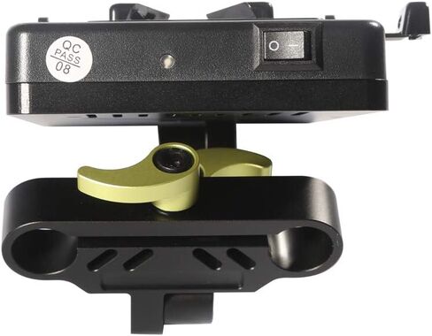 SOONWELL V-Mount Plate مزود الطاقة مع بطارية الدمية LP-E6 15 مم قضيب قوس لكاميرات DSLR الحمراء وكاميرات الفيديو والشاشات in Kuwait