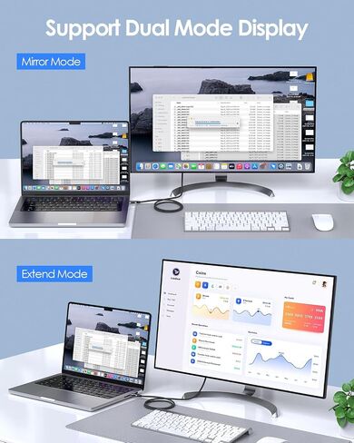 محول كابل LENTION 6FT USB C إلى DisplayPort (4K@60 هرتز، 2K@165 هرتز) لأجهزة Mac، Windows، Linux OS، متوافق مع 2023-2016 MacBook، iPad/Surface/Mac Air الجديد، Dell، XPS، إلخ (CU708-2M، فضي ) in Kuwait