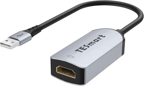 تيسمارت محول USB الى HDMI، محول كيبل صوت وفيديو HD 1080P، محول USB 3.0/2.0 الى HDMI للكمبيوتر واللاب توب وجهاز العرض HDTV متوافق مع ويندوز XP/10، ماك او اس in Kuwait