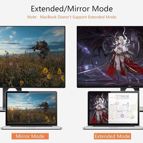 تيسمارت محول USB الى HDMI، محول كيبل صوت وفيديو HD 1080P، محول USB 3.0/2.0 الى HDMI للكمبيوتر واللاب توب وجهاز العرض HDTV متوافق مع ويندوز XP/10، ماك او اس in Kuwait