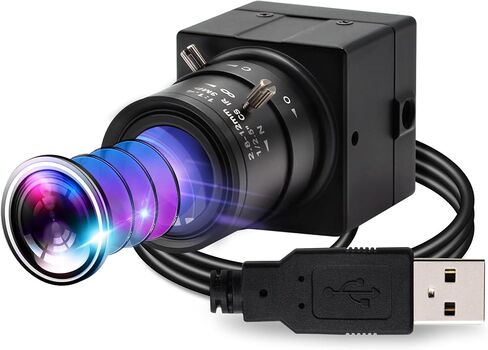 Hotpet 1080P كاميرا ويب 5-50 مم عدسة متغيرة البعد البؤري كاميرا USB HD 2MP 0.01Lux إضاءة منخفضة Sony IMX322/IMX323 مستشعر كاميرا صناعية مع تنسيق H.264 التوصيل والتشغيل محرك مجاني OTG 2.0 كاميرا in Kuwait