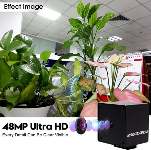 كاميرا IFWATER USB كاميرا ويب 48 ميجابكسل فائقة الدقة التركيز التلقائي 70 درجة وحدة الكاميرا سريعة التركيز تلقائيًا على فيديو واضح وكاميرا Lightburn توصيل الكاميرا الصناعية وتشغيلها لأجهزة الكمبيوتر المحمول Raspberry Pi Jetson Nano in Kuwait