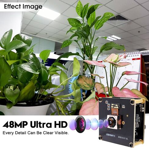 كاميرا IFWATER USB كاميرا ويب 48 ميجابكسل فائقة الدقة التركيز التلقائي 70 درجة وحدة الكاميرا سريعة التركيز تلقائيًا على فيديو واضح وكاميرا Lightburn توصيل الكاميرا الصناعية وتشغيلها لأجهزة الكمبيوتر المحمول Raspberry Pi Jetson Nano in Kuwait