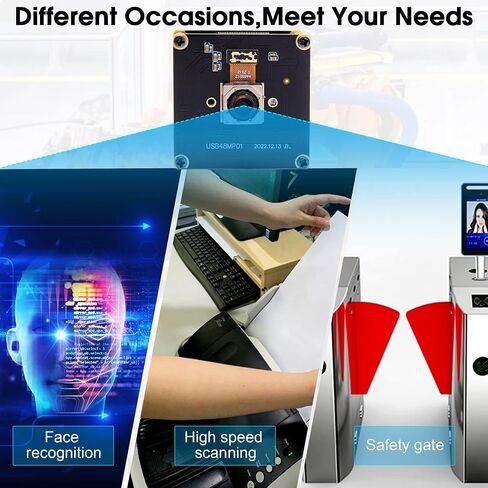 كاميرا IFWATER USB كاميرا ويب 48 ميجابكسل فائقة الدقة التركيز التلقائي 70 درجة وحدة الكاميرا سريعة التركيز تلقائيًا على فيديو واضح وكاميرا Lightburn توصيل الكاميرا الصناعية وتشغيلها لأجهزة الكمبيوتر المحمول Raspberry Pi Jetson Nano in Kuwait