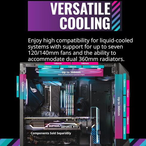 Cooler Master MasterBox TD500 Mesh White Airflow ATX Mid-Tower with Polygonal Mesh Front Panel, Crystalline Tempered Glass, E-ATX up to 10.5", Three 120mm ARGB Lighting Fans in Kuwait