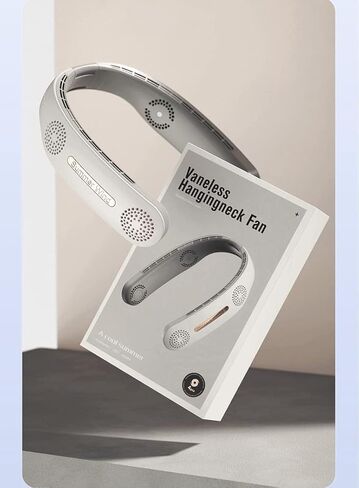 BUDINOQUE مروحة الرقبة المحمولة، مروحة خالية من الشفرة بدون استخدام اليدين، مروحة تبريد شخصية مع 3 سرعات، بطارية 4000 مللي أمبير في الساعة، مروحة شخصية يمكن ارتداؤها، مروحة رقبة تعمل بمنفذ USB للأماكن الخارجية in Kuwait