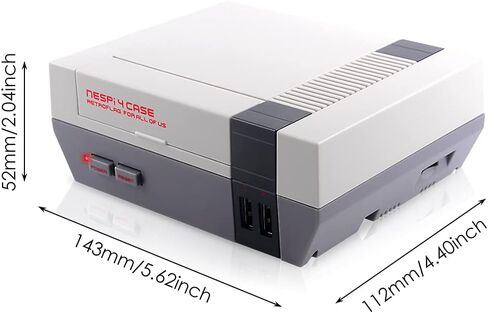 جراب GeeekPi RETROFLAG NESPi 4، جراب Raspberry Pi 4 مع إعادة ضبط آمن للإغلاق ومروحة تبريد راسبيري Pi 4 وخواط حرارة راسبيري Pi 4 موديل B in Saudi Arabia