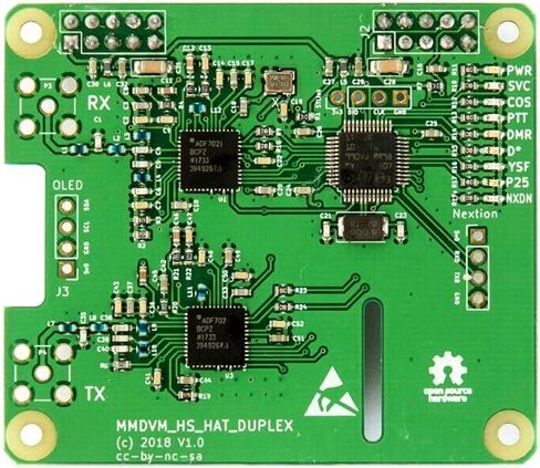 AURSINC MMDVM Duplex Hotspot Module Dual Hat V1.5.2 with 0.96 OLED Display Support P25 DMR YSF NXDN DMR Slot 1 + Slot 2 for Raspberry Pi, Pi Zero (with OLED) in Kuwait