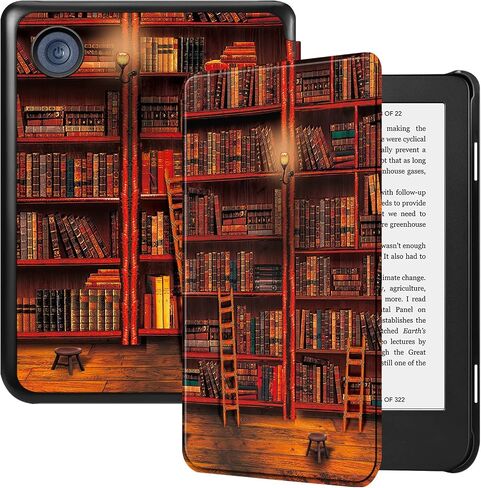 Fintie Slimshell Case for 6" Kobo Clara 2E / Tolino Shine 4 eReader (2022 Release) - Lightweight Premium PU Leather Cover with Auto Sleep/Wake, Black in Saudi Arabia