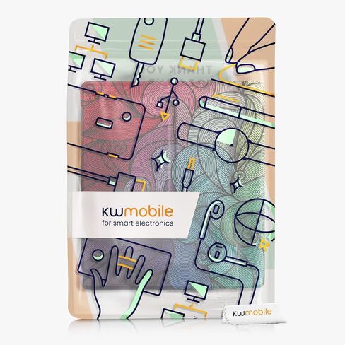 kwmobile Origami Case Compatible with Amazon Kindle Oasis 10. Generation - Case Slim Premium PU Leather Cover with Stand - Travel Black/Multicolor in Saudi Arabia