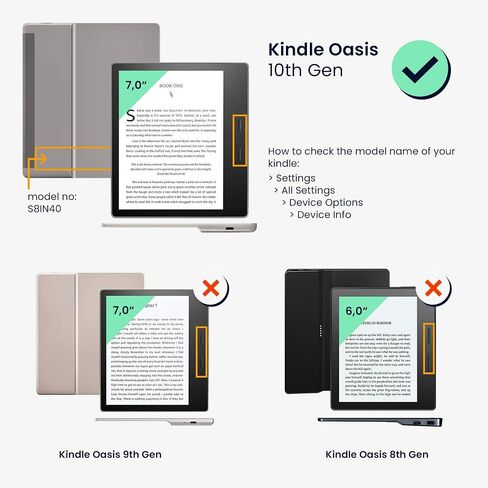 kwmobile Origami Case Compatible with Amazon Kindle Oasis 10. Generation - Case Slim Premium PU Leather Cover with Stand - Travel Black/Multicolor in Saudi Arabia