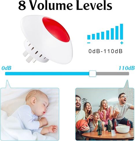 نظام أمان إنذار منزلي 110 ديسيبل نظام أمان لاسلكي نظام ضد السرقة لأمن المنزل مع صفارة إنذار لاسلكية، جهاز التحكم عن بعد، كاشف حركة PIR، مستشعر إنذار الباب in Kuwait