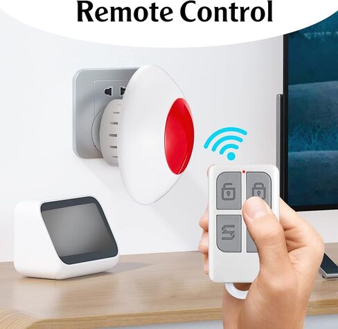 نظام أمان إنذار منزلي 110 ديسيبل نظام أمان لاسلكي نظام ضد السرقة لأمن المنزل مع صفارة إنذار لاسلكية، جهاز التحكم عن بعد، كاشف حركة PIR، مستشعر إنذار الباب in Kuwait