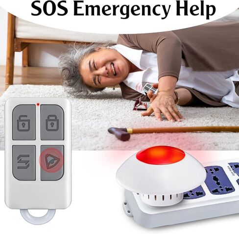 نظام أمان إنذار منزلي 110 ديسيبل نظام أمان لاسلكي نظام ضد السرقة لأمن المنزل مع صفارة إنذار لاسلكية، جهاز التحكم عن بعد، كاشف حركة PIR، مستشعر إنذار الباب in Kuwait