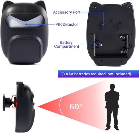 جهاز انذار لاسلكي طويل المدى من بيستون مقاوم للطقس الخارجي يدعم نغمات رنين مختلفة، جهاز استقبال واحد و2 مستشعر حركة مقاوم للماء IP65، نظام انذار امن داخلي وخارجي in Kuwait