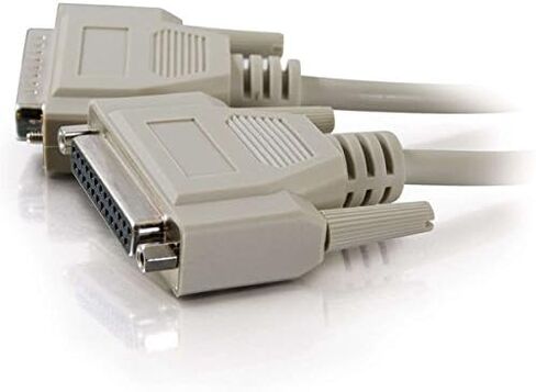 C2G/Cable to Go 02658 DB25 M/F Serial RS232 كابل التمديد، بيج (15 قدم / 4.57 متر) in Kuwait