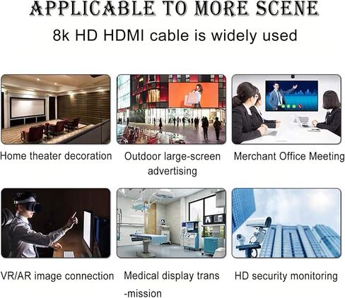 كابل HDMI NIUBB 8K بطول 3 أقدام و2.1 كابل HDMI بطول 3 أقدام يدعم 48 جيجابت في الثانية 8K@60 هرتز، 4K@120 هرتز HDR، ثلاثي الأبعاد، Dolby Vision، Dolby Atmos متوافق مع جميع أجهزة التلفاز، BluRay، Xbox، PS4 (مبيت من سبائك الزنك) in Kuwait