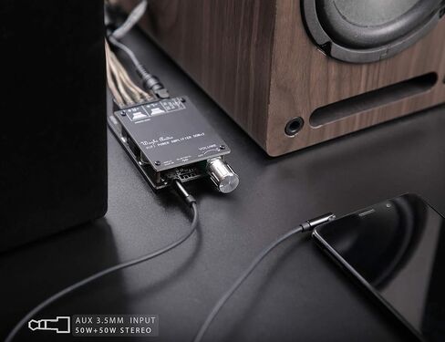 لوحة مضخم صوت بلوتوث مع شريحة TPA3116D2، 50 وات + 50 وات، وحدة ذروة خرج الطاقة من الفئة D لمكبر الصوت اللاسلكي DIY (ZK-502C) in Kuwait