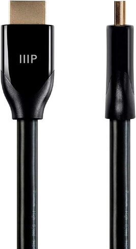 كابل HDMI ممتاز معتمد من Monoprice 115428 - 6 أقدام - أسود، 4K@60 هرتز، HDR، 18 جيجابت في الثانية، 28AWG، YUV 4:4:4، دفق فيديو مزدوج، متوافق مع مشغل DVD (عبوة من قطعتين) in Kuwait