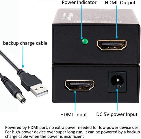 دي تيك معزز اشارة 4K2K HDMI 2.0 4K 60Hz YUV 444 18Gbps HDCP 2.2 CEC 3D 1080P موسع يصل الى 164 قدم متوافق مع بلاي ستيشن 4 في ار تي في بوكس مشغل بلو راي HDTV in Kuwait
