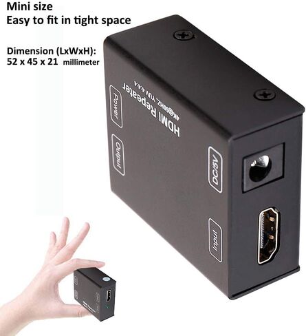 دي تيك معزز اشارة 4K2K HDMI 2.0 4K 60Hz YUV 444 18Gbps HDCP 2.2 CEC 3D 1080P موسع يصل الى 164 قدم متوافق مع بلاي ستيشن 4 في ار تي في بوكس مشغل بلو راي HDTV in Kuwait