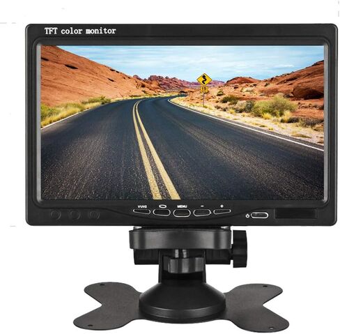 شاشة سيارة HUINETUL 12V 24V HD TFT ملونة LCD احتياطية شاشة عرض سيارة لسيارة شاحنة قافلة كاميرا/DVD/مستقبل الأقمار الصناعية 1024x600p Fit AHD/NTSC/PAL in Saudi Arabia