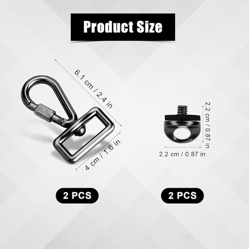 NQEUEPN 2 قطعة براغي معدنية سريعة التركيب، مجموعة خطاف حزام الكتف لكاميرا SLR براغي تثبيت الكاميرا 1/4 برغي محول حزام الكاميرا لملحقات حزام الكتف لرقبة الكاميرا in Kuwait