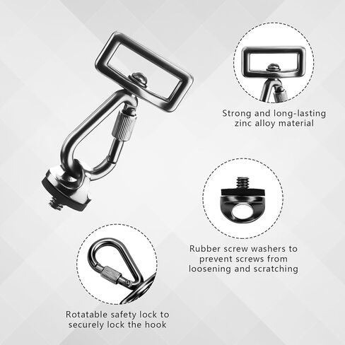 NQEUEPN 2 قطعة براغي معدنية سريعة التركيب، مجموعة خطاف حزام الكتف لكاميرا SLR براغي تثبيت الكاميرا 1/4 برغي محول حزام الكاميرا لملحقات حزام الكتف لرقبة الكاميرا in Kuwait