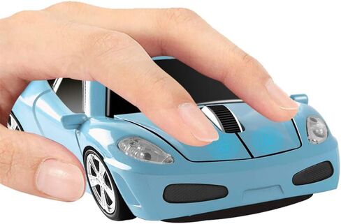 elec Space Wireless Mouse 2.4GHz Cool Sport Car Shape Wireless Mouse Optical Cordless Mice with USB Receiver for PC Laptop Computer 1600 DPI 3 Buttons (Gray) in Saudi Arabia