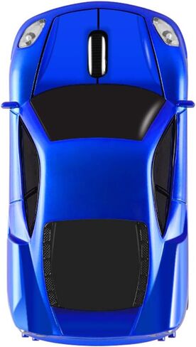 elec Space Wireless Mouse, 2.4GHz Cool Sport Car Shape Wireless Mouse Optical Cordless Mice with USB Receiver for PC Laptop Computer Notebook 1600 DPI-Blue in Saudi Arabia
