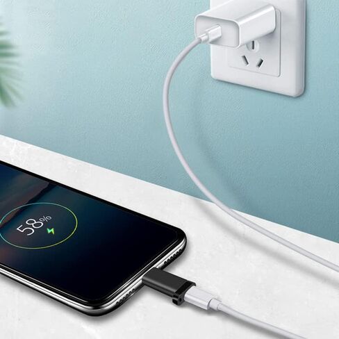 محول Seminer USB C إلى Micro USB (4 حزم)، موصل تحويل من النوع C أنثى إلى Micro USB ذكر مع حبل متوافق مع Samsung Galaxy S7/S7 Edge، وأجهزة Micro USB، أسود in Saudi Arabia