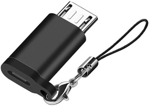 محول Seminer USB C إلى Micro USB (4 حزم)، موصل تحويل من النوع C أنثى إلى Micro USB ذكر مع حبل متوافق مع Samsung Galaxy S7/S7 Edge، وأجهزة Micro USB، أسود in Saudi Arabia