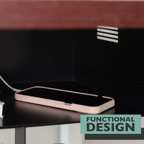Ilyapa Under Desk CPU Mount, Steel Under Desk Computer Mount Vented Sides, PC Wall Storage, Laptop Stand, Shelf for Office Storage, 4x12x11 Inches in Saudi Arabia
