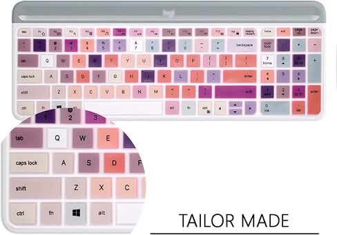 Silicone Keyboard Cover Skin for Logitech MK470 MK580 (Pink Link) in Kuwait