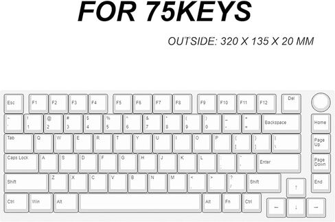 غطاء غبار للوحة مفاتيح الألعاب من GEKUCAP غطاء شفاف للوحة المفاتيح من الأكريليك الفاخر 75 مفتاحًا غطاء لوحة مفاتيح ميكانيكي مضاد للقطط للوحة المفاتيح الميكانيكية للألعاب (320 مم * 135 * 23 مم) in Kuwait