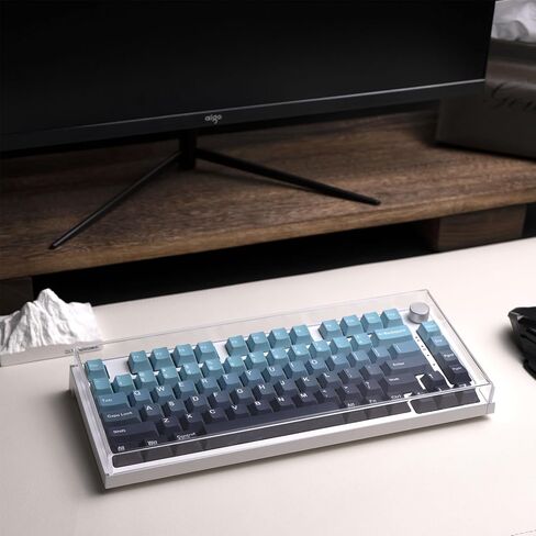 غطاء غبار للوحة مفاتيح الألعاب من GEKUCAP غطاء شفاف للوحة المفاتيح من الأكريليك الفاخر 75 مفتاحًا غطاء لوحة مفاتيح ميكانيكي مضاد للقطط للوحة المفاتيح الميكانيكية للألعاب (320 مم * 135 * 23 مم) in Kuwait