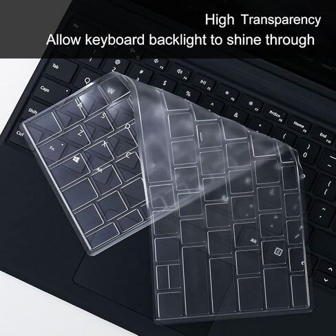 TPU Keyboard Cover for Microsoft Surface Pro 9 /Pro 8 13" - 2022 2021 Release Touchscreen, Microsoft Surface Pro X 13" Keyboard Protector Skin, US(ANSI) Layout in Kuwait